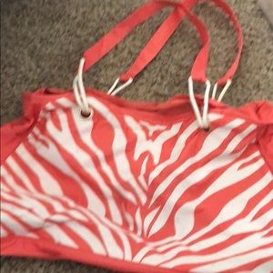Pink zebra bag